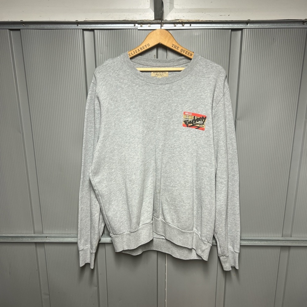 Burberry Graffiti Ticket Logo Sweatshirt Size Large In Mens